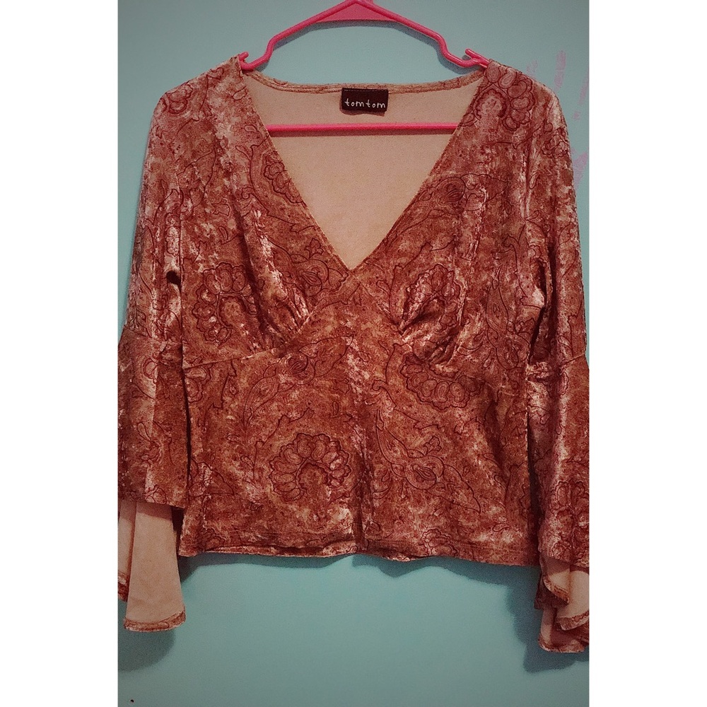 Tom Tom Paisley Velvet Blouse